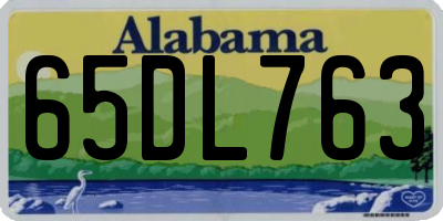 AL license plate 65DL763