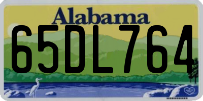AL license plate 65DL764
