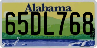 AL license plate 65DL768