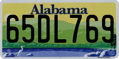 AL license plate 65DL769