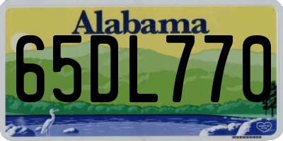 AL license plate 65DL770