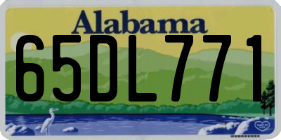 AL license plate 65DL771