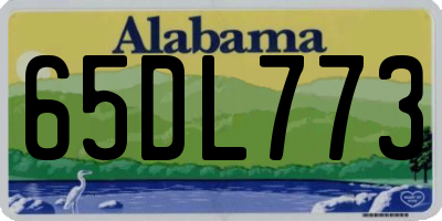 AL license plate 65DL773