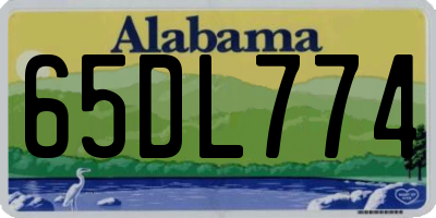 AL license plate 65DL774