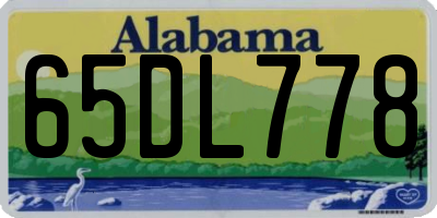 AL license plate 65DL778