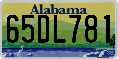 AL license plate 65DL781