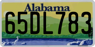 AL license plate 65DL783