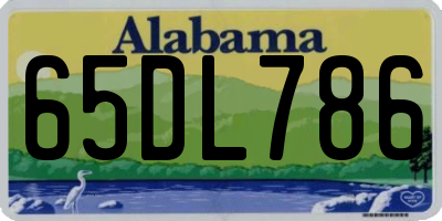 AL license plate 65DL786