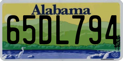 AL license plate 65DL794