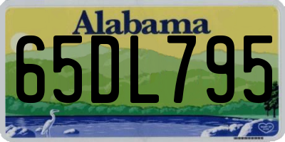 AL license plate 65DL795