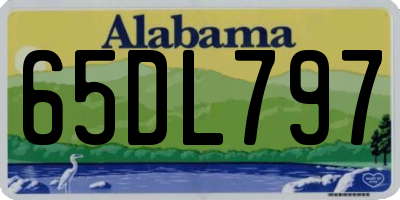 AL license plate 65DL797