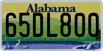 AL license plate 65DL800