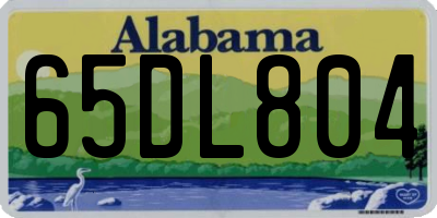 AL license plate 65DL804