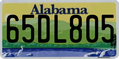 AL license plate 65DL805