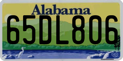 AL license plate 65DL806
