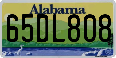 AL license plate 65DL808