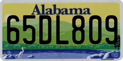 AL license plate 65DL809