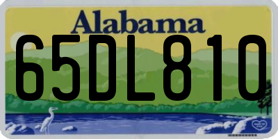 AL license plate 65DL810
