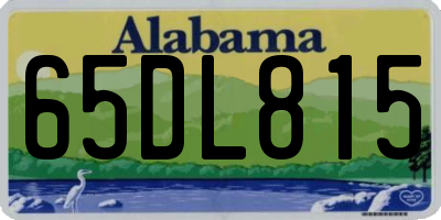AL license plate 65DL815