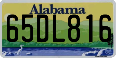 AL license plate 65DL816