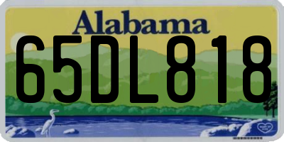 AL license plate 65DL818