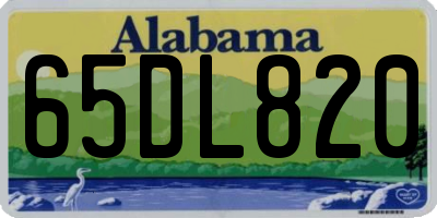 AL license plate 65DL820