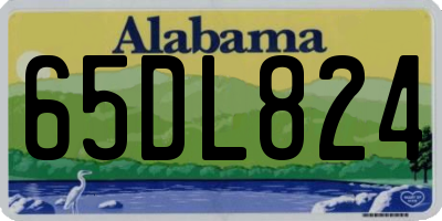 AL license plate 65DL824
