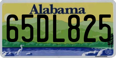 AL license plate 65DL825