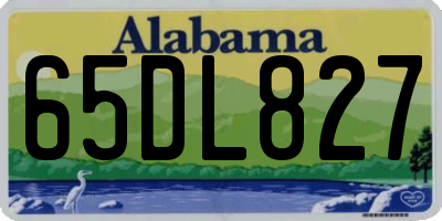 AL license plate 65DL827