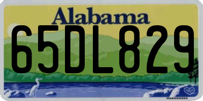 AL license plate 65DL829