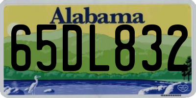 AL license plate 65DL832