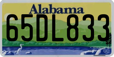 AL license plate 65DL833