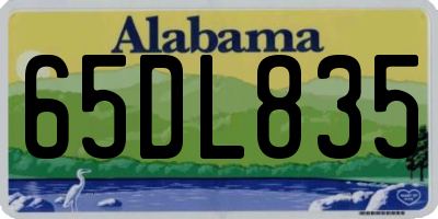 AL license plate 65DL835