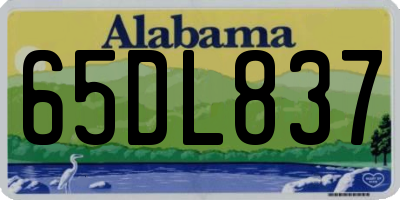 AL license plate 65DL837