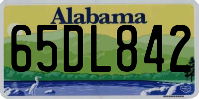 AL license plate 65DL842