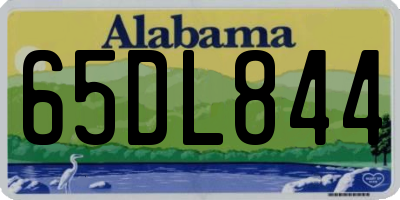 AL license plate 65DL844