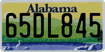 AL license plate 65DL845