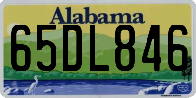 AL license plate 65DL846