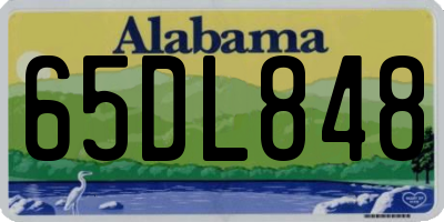 AL license plate 65DL848