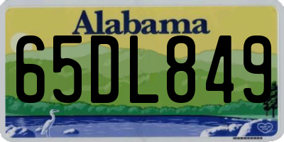 AL license plate 65DL849