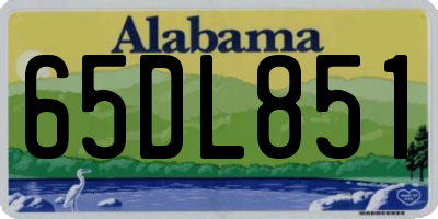AL license plate 65DL851