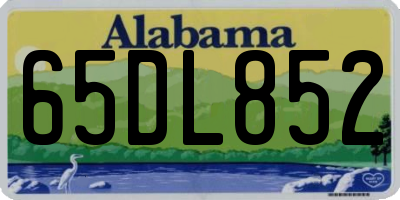 AL license plate 65DL852