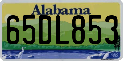 AL license plate 65DL853