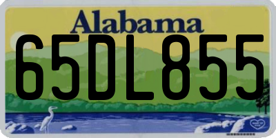 AL license plate 65DL855