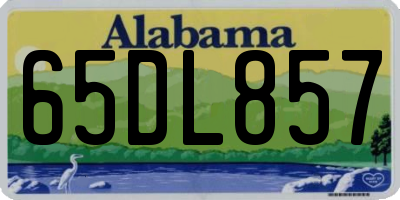 AL license plate 65DL857