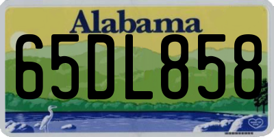 AL license plate 65DL858
