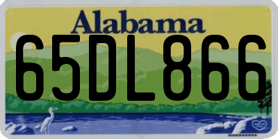 AL license plate 65DL866