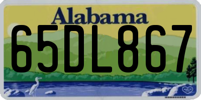 AL license plate 65DL867
