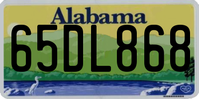 AL license plate 65DL868