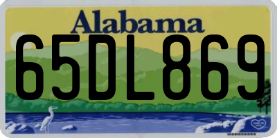AL license plate 65DL869
